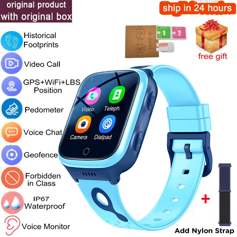 Kgg 4g smartwatch dziecięcy – lokalizator gps, rozmowy wideo, sos, wifi