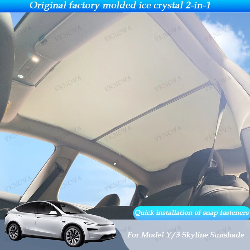 Osłona przeciwsłoneczna dachu tesla model 3 y highland juniper 2025 – ochrona uv