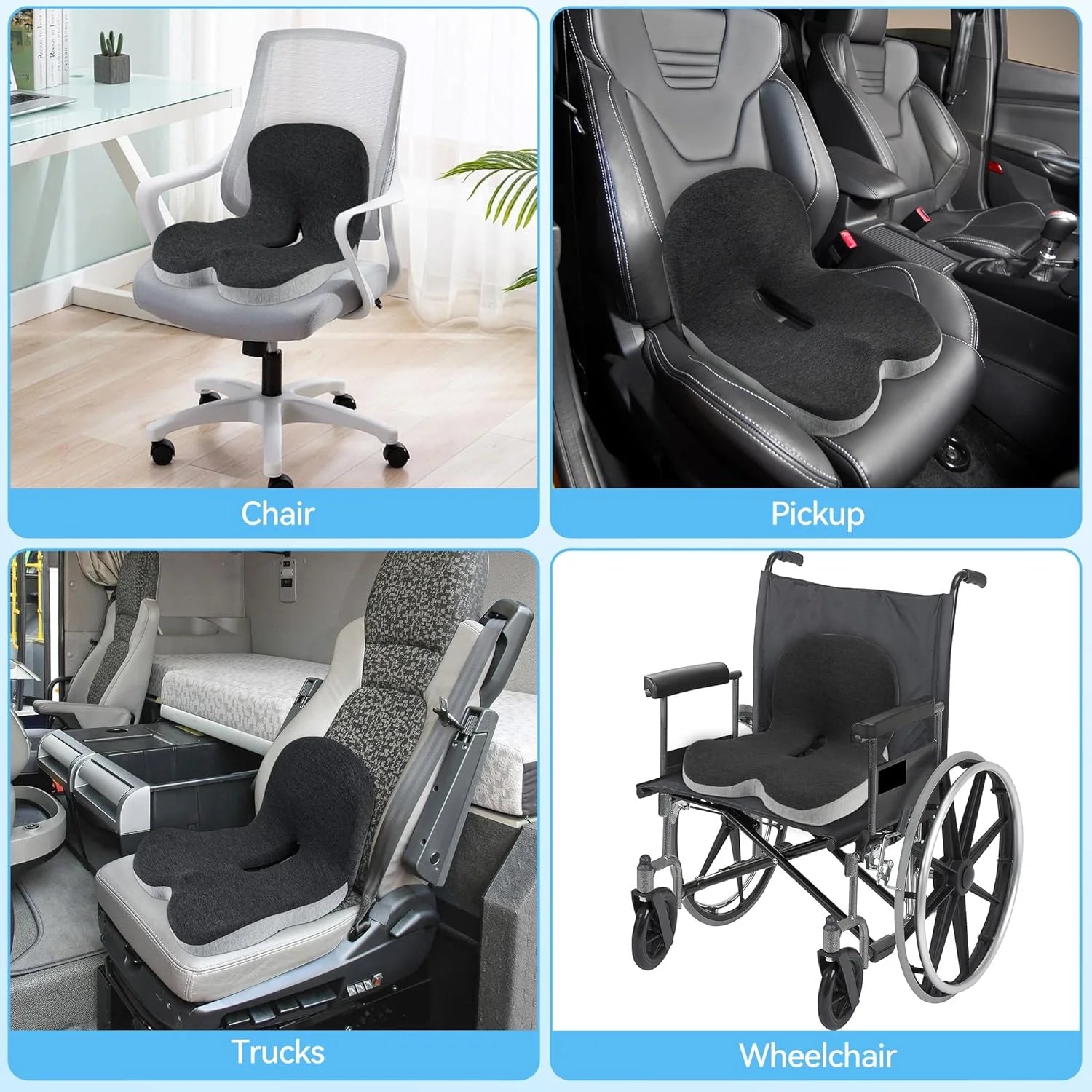 Ergonomiczna poduszka lędźwiowa z pianki memory do samochodu i biura