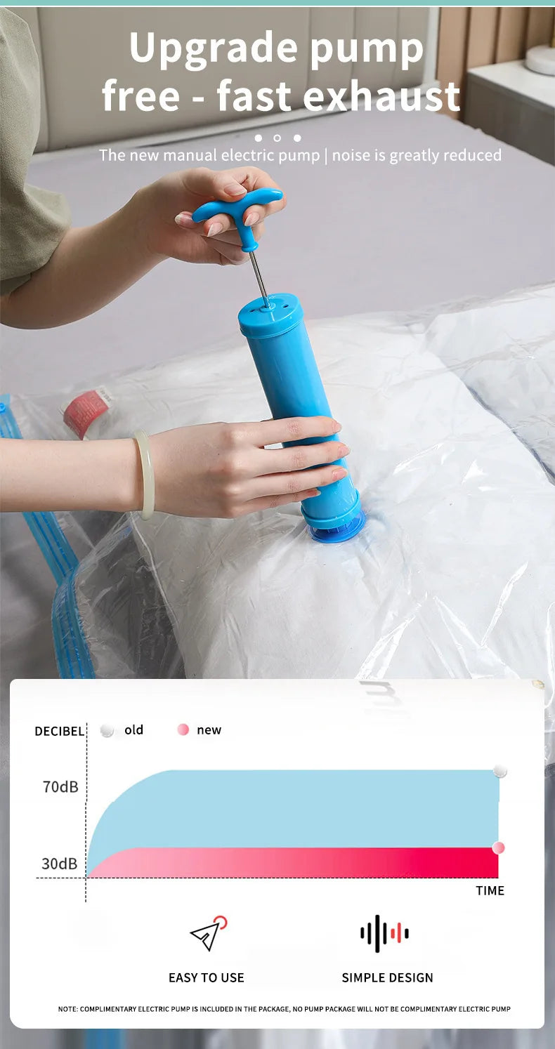 Vabena Vacuum Storage Bags for Clothes & Bedding - Space Saving Organizer