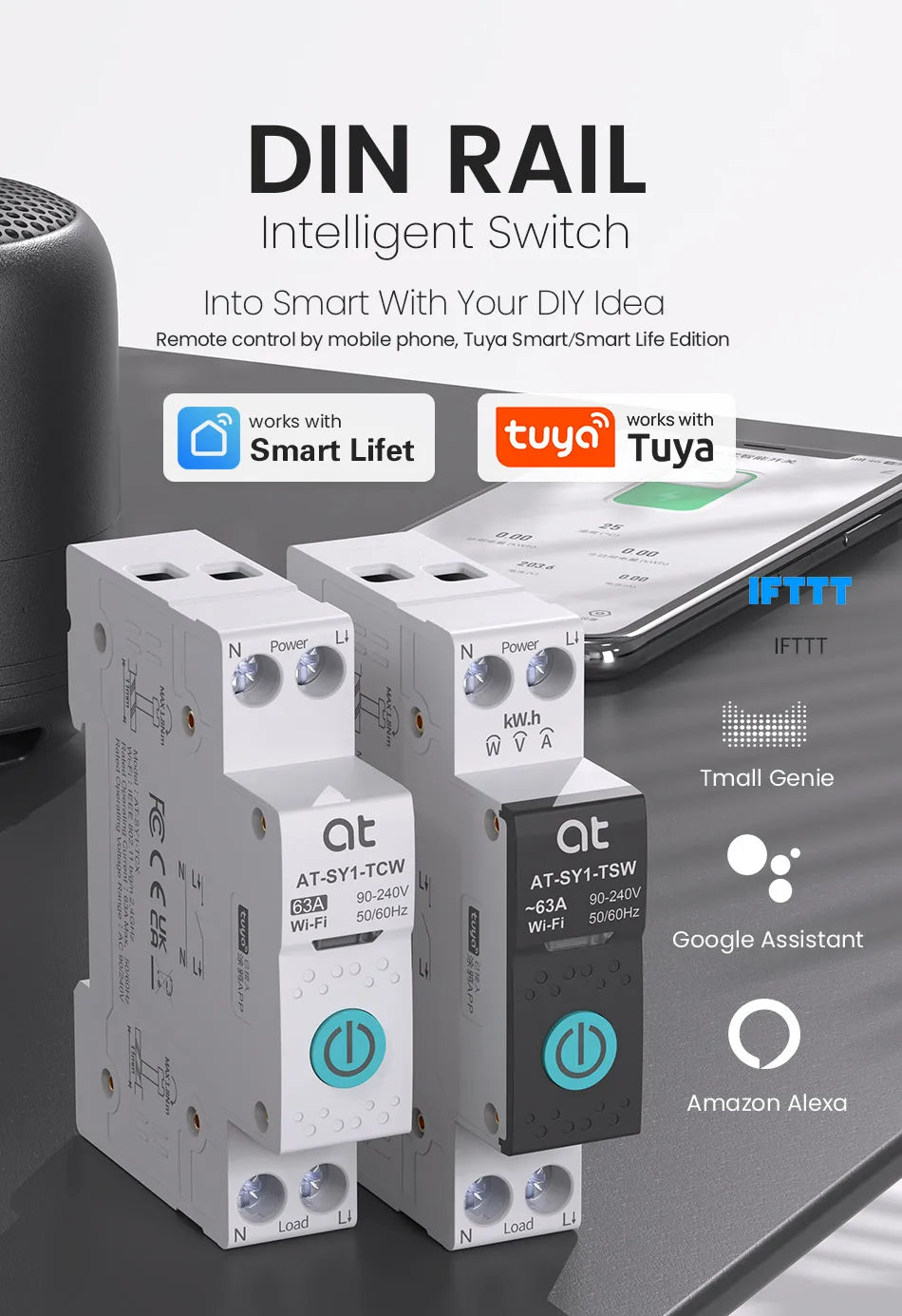 Inteligentny wyłącznik tuya zigbee z pomiarem energii | monitorowanie i zdalne sterowanie