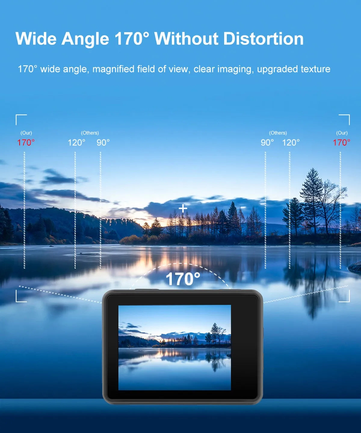 Kamera sportowa sony imx576 5k 4k60fps wodoodporna 48mp z wi-fi