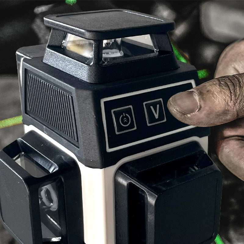 Pracmanu 12-Line 3D Green Laser Level - Self-Leveling 360° Precision Tool