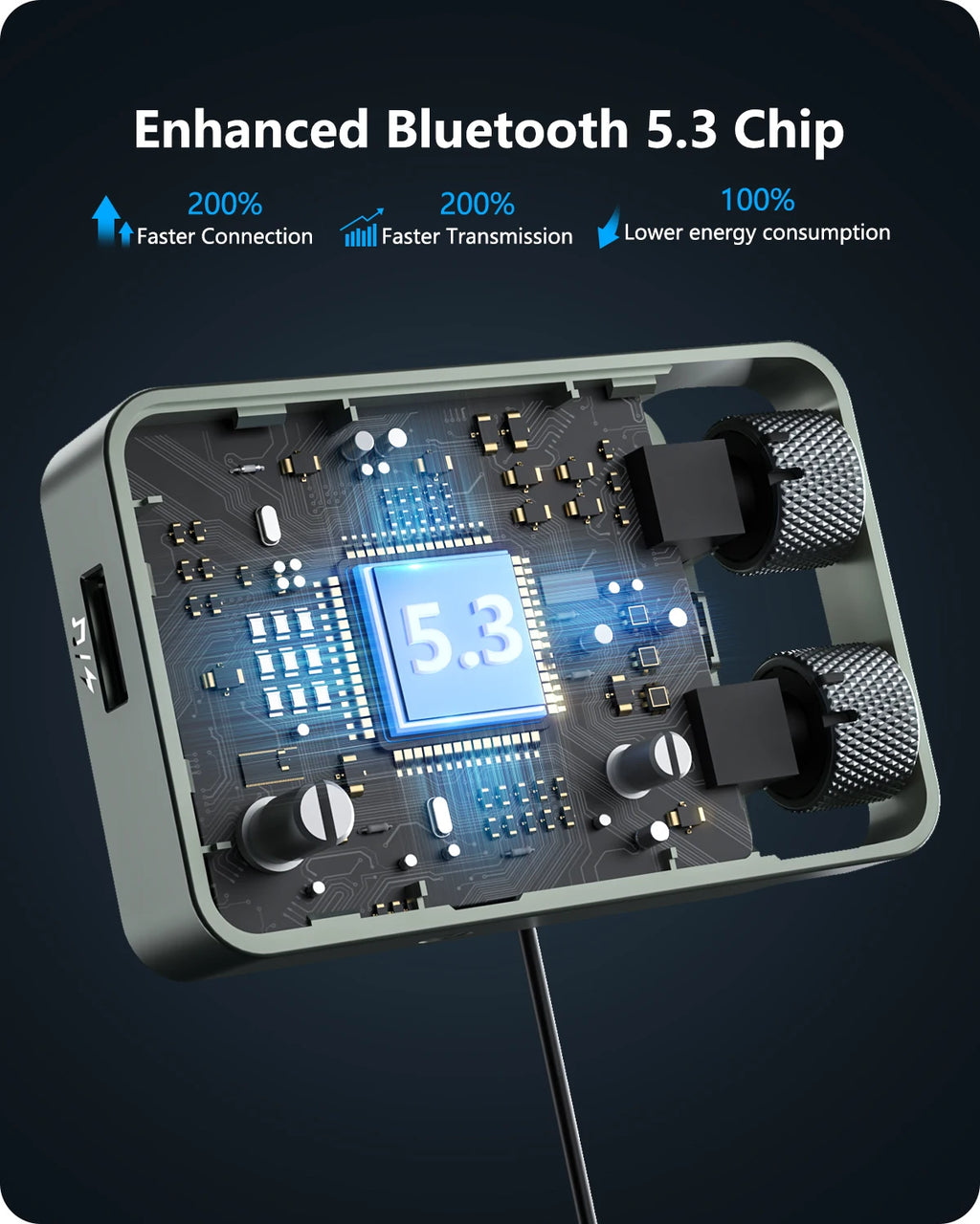 Lencent bluetooth 5.3 samochodowy nadajnik fm i szybka ładowarka
