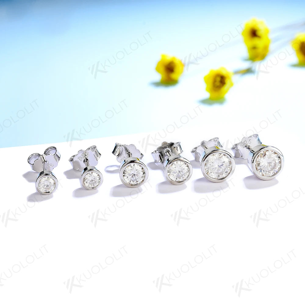 Kolczyki zaręczynowe kuololit z diamentami hodowlanymi – 18k/14k/925