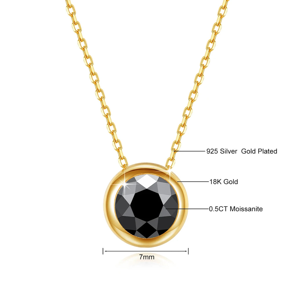 18k Gold Pink Moissanite & Diamond Pendant Necklace
