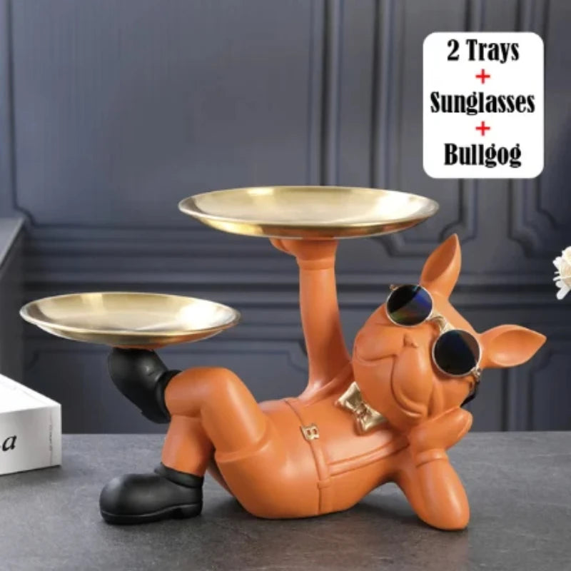 Bulldog Dog Statue - Cool Animal Figurine for Home Decor