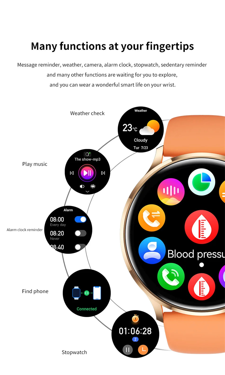Vabena 2026 smartwatch dla kobiet i mężczyzn | amoled, gps, ip68