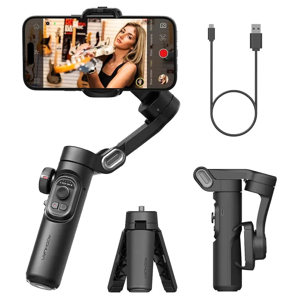 Aochuan smartxe 3-osiowy stabilizator gimbalowy do smartfonów