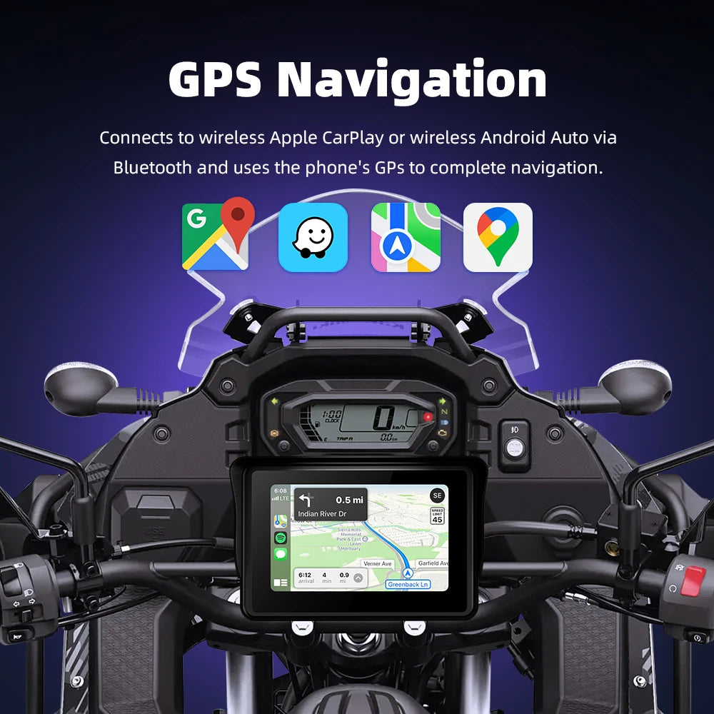 Ekiy bezprzewodowa nawigacja carplay android auto dla motocykli bmw gs & xr