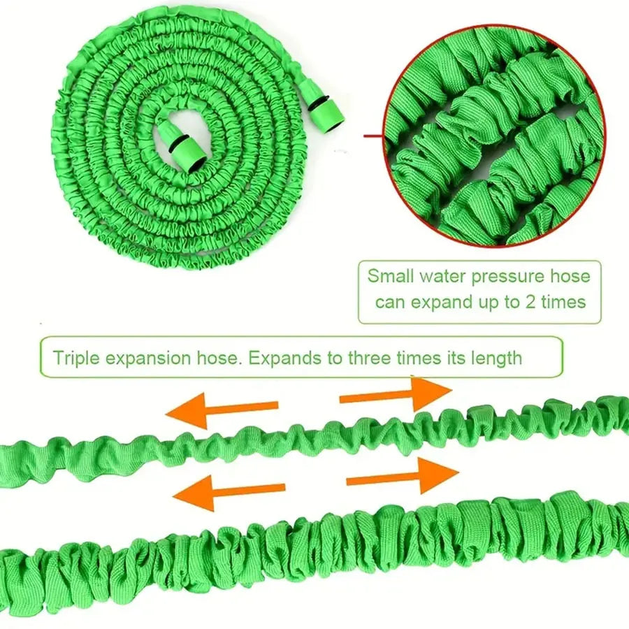 Vabena Expandable Garden Hose 25-200FT - Lightweight, Durable & Kink-Free with 7-Way Spray Nozzle