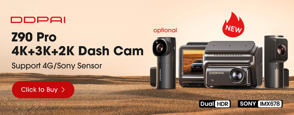 Ddpai z50 pro 4k kamera samochodowa z gps, adas i noktowizją