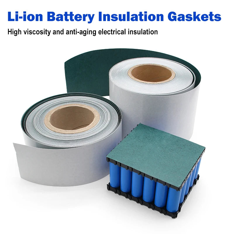 Vabena 18650 Battery Insulation Gaskets - Green Barley Paper Adhesive Pads