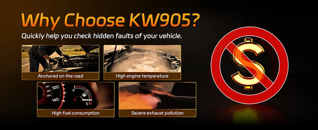 Skaner samochodowy 2026 konnwei kw905 obd2 bluetooth 5.0 do diagnostyki pojazdów