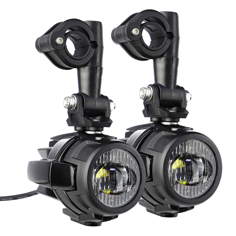 Wysokowydajne pomocnicze lampy przeciwmgielne led do motocykli bmw r1200gs, f800gs, k1600 i uniwersalnych | 40w 6000k