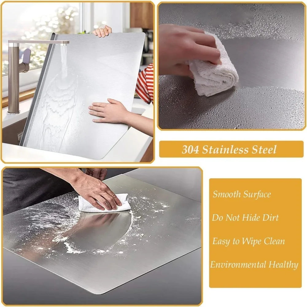 Food Grade Stainless Steel Chopping Board 304 - Non-Slip Kitchen Cutting Board