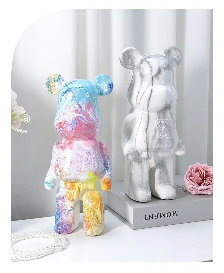 Vabena Luxury Aesthetic Nordic Resin Bear Sculpture - Home Decor