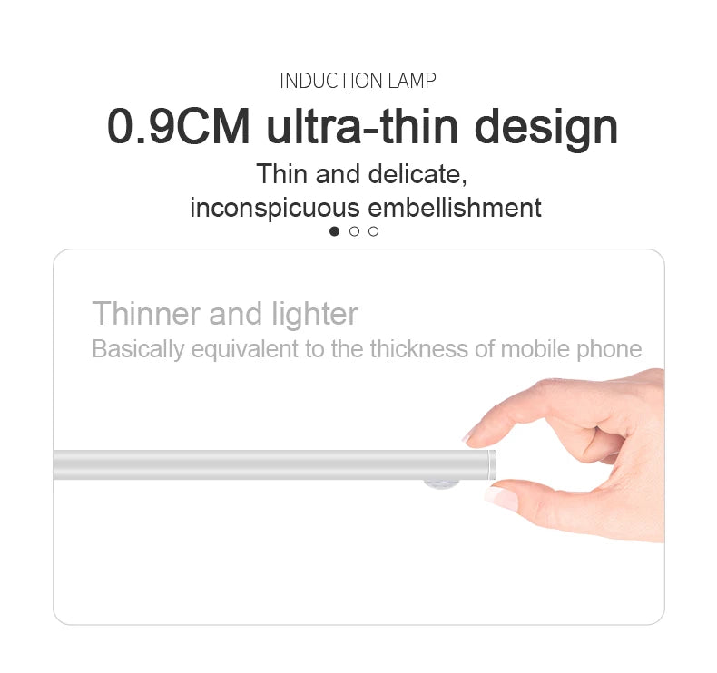 Lampka szafkowa led usb-c z czujnikiem ruchu do kuchni i garderoby