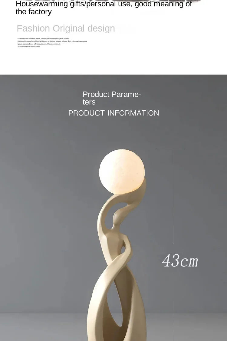 Nordycka abstrakcyjna świetlna rzeźba podłogowa | artystyczna iluminacja