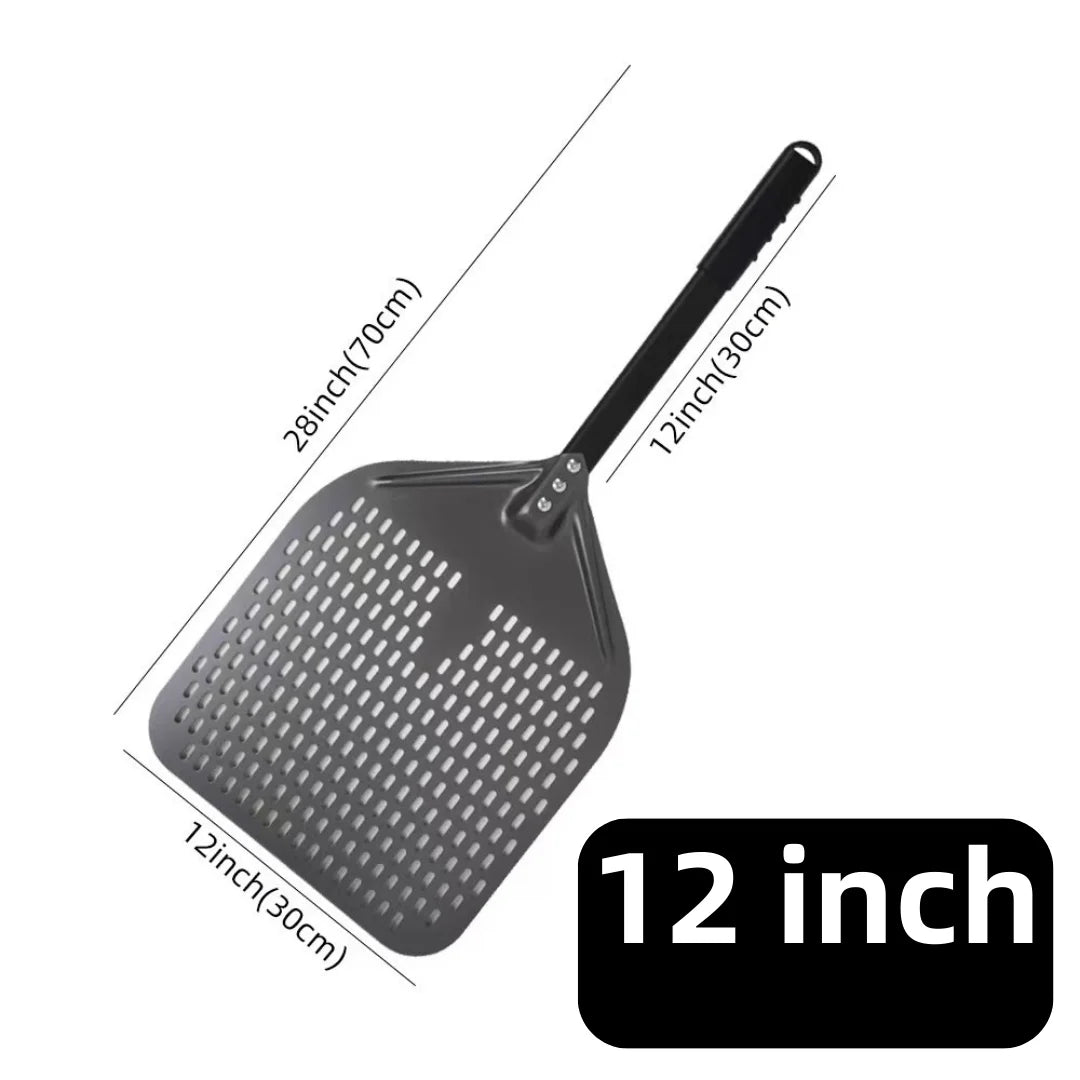 6-14 Inch Hard Anodized Aluminum Pizza Peel – Durable Oven Spatula & Bread Paddle