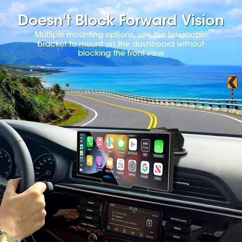 Kamera samochodowa srnubi 10.26" 4k z apple carplay, android auto i gps