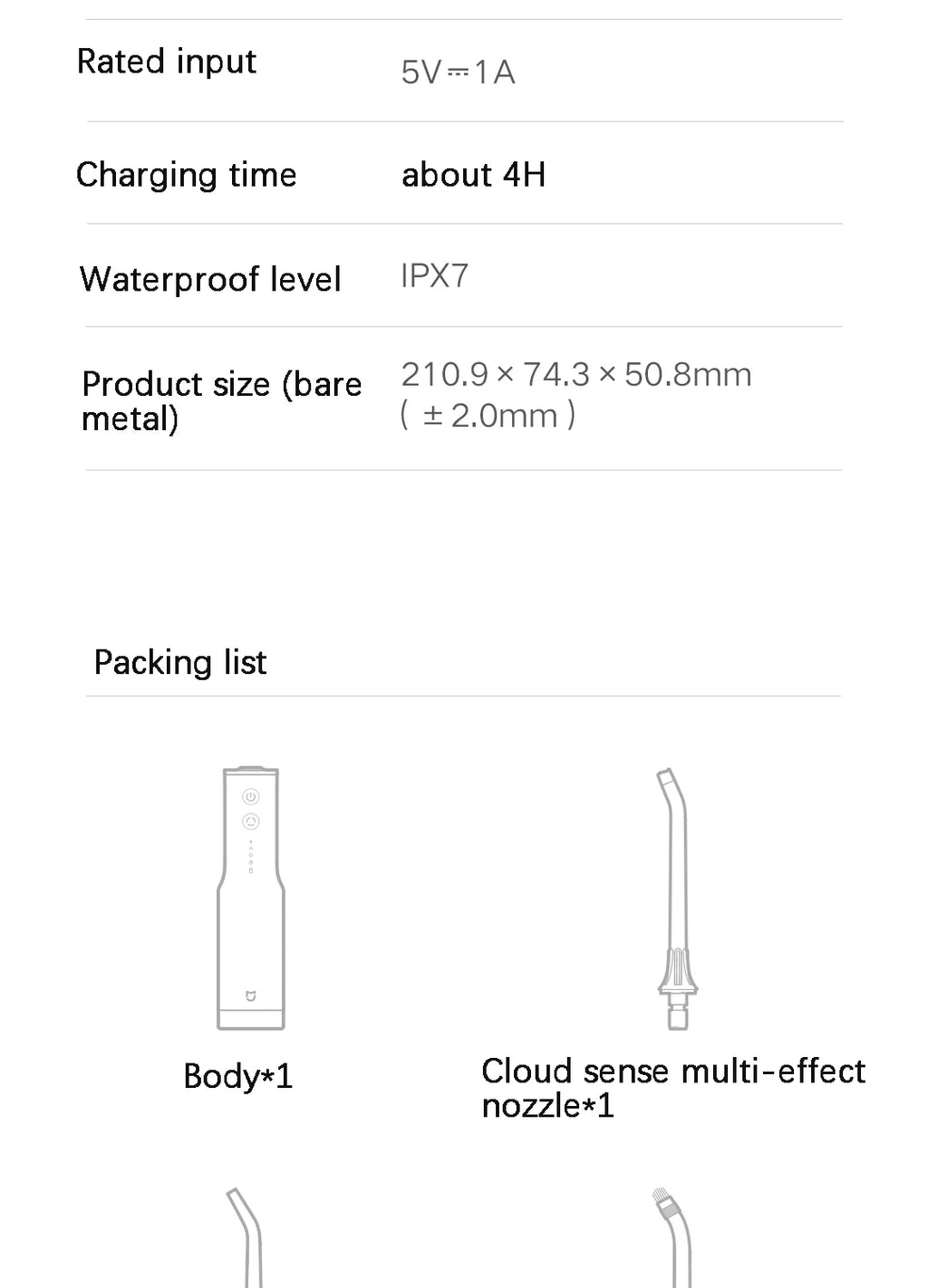 Mijia xiaomi f300 przenośny irygator do zębów - głębokie czyszczenie jamy ustnej