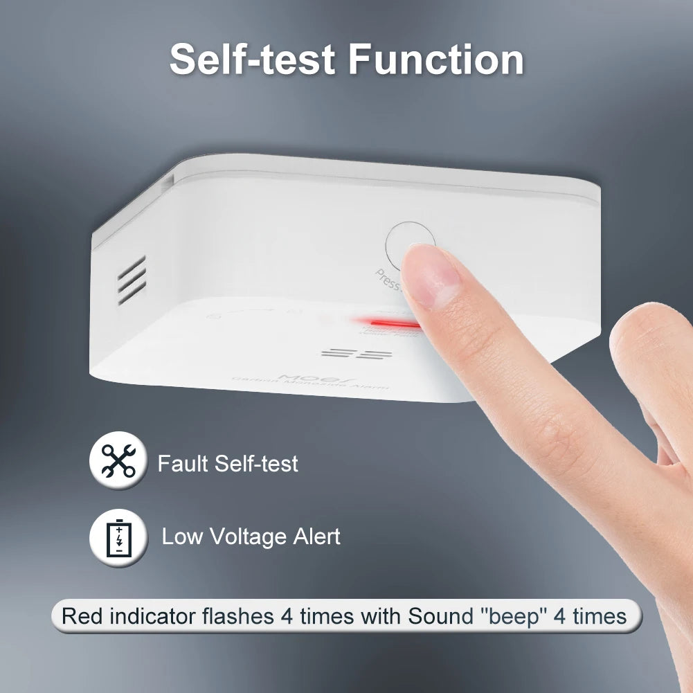 Moes zigbee inteligentny detektor tlenku węgla z alarmem