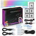 Zestaw 18-w-1 samochodowych lamp ambientowych led – rgb symfonia strumieniowa bluetooth