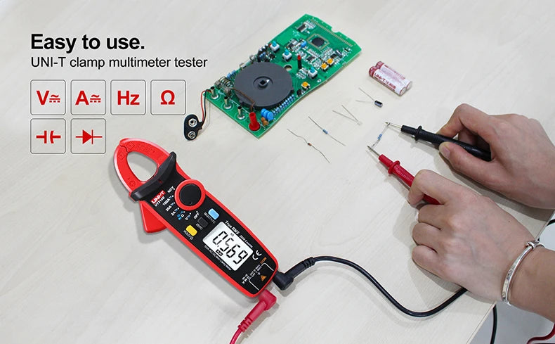 Cyfrowy miernik cęgowy uni-t ut210e/ut210d | amperomierz ac/dc | multimetr true rms dla elektryków i hvac