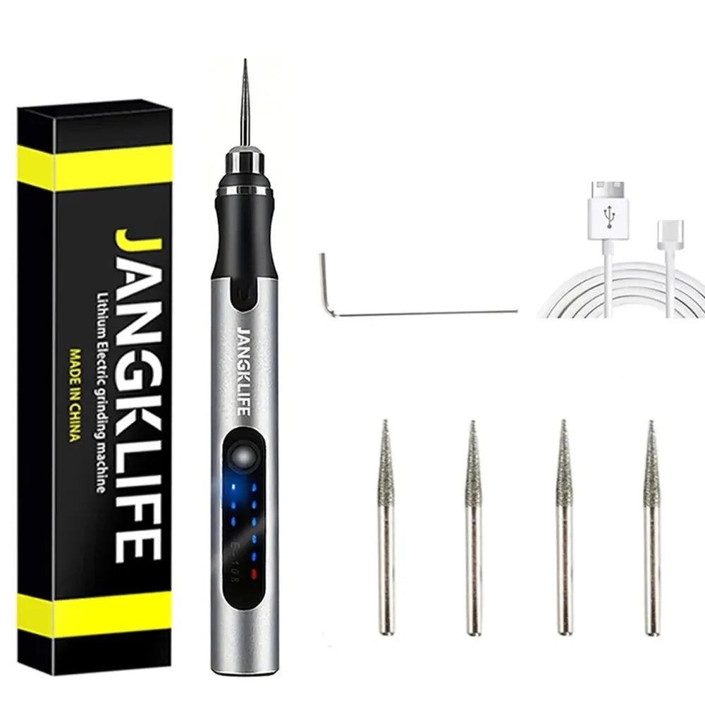 JANGKLIFE USB Cordless Rotary Tool Kit - Engraving Pen for Wood, Metal, Jewelry, Glass