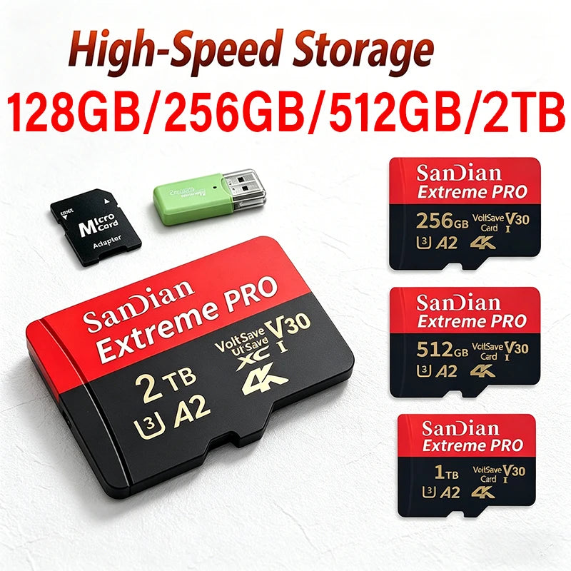 High-Speed Micro SD Card U3 V30 for 4K UHD Video & Apps | 128GB-512GB
