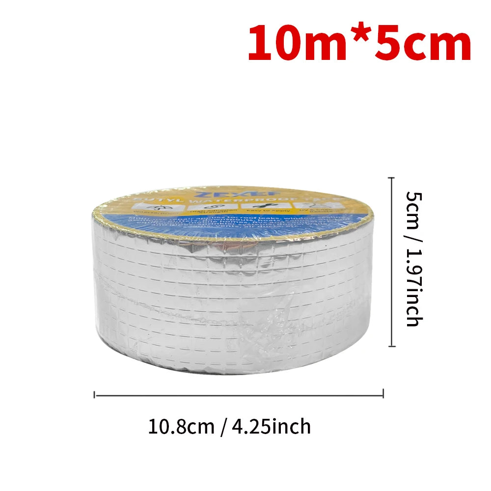 Waterproof Aluminum Butyl Tape - High Temp Roof & Wall Repair Sealant