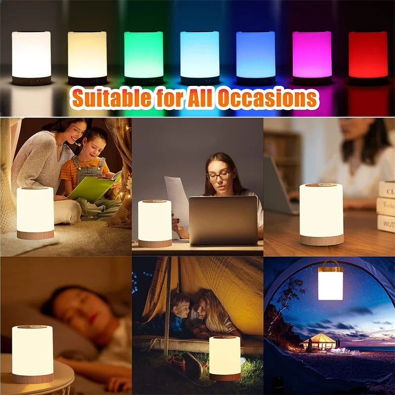 Shenzhitech przenośna inteligentna lampa nastrojowa rgb – sterowanie dotykowe