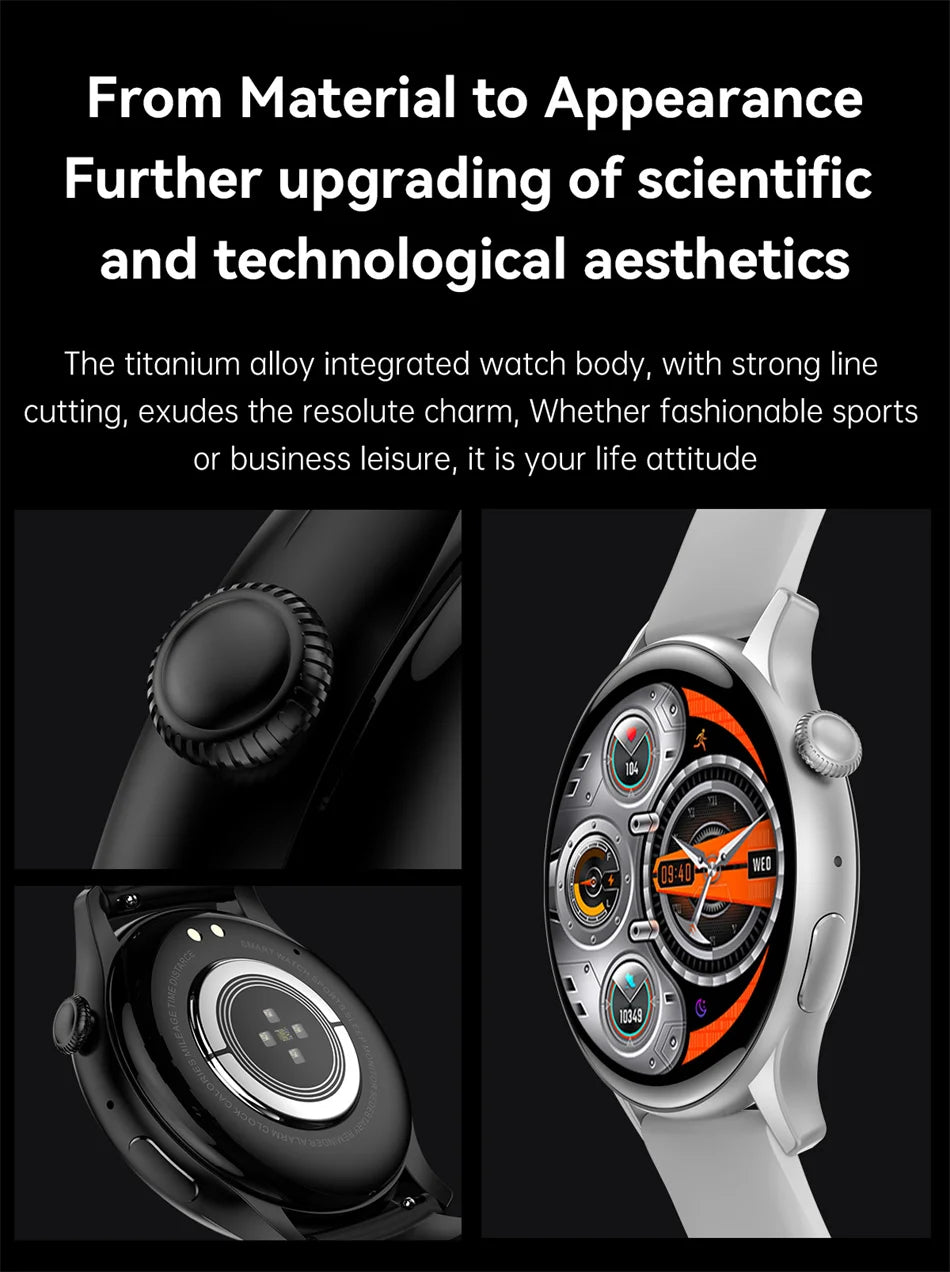 Damski elegancki smartwatch amoled z gps i rozmowami bluetooth