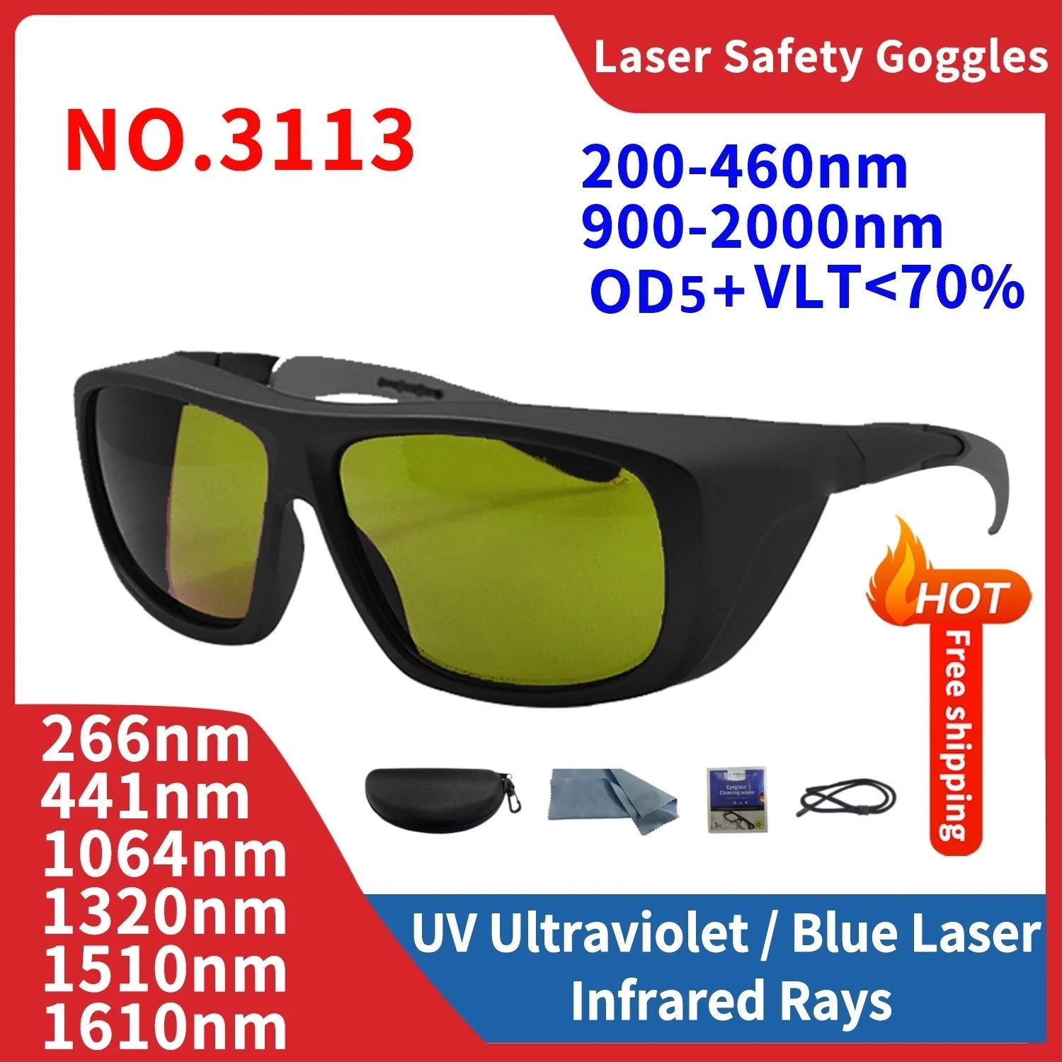 Okulary ochronne laserowe – ochrona oczu uv, ir, ipl, fpv 1064nm, 532nm