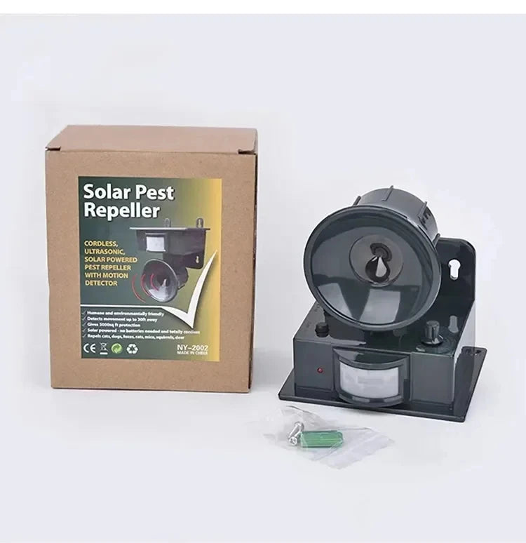 Solar Ultrasonic Animal Repellent | Pest Control for Garden & Yard