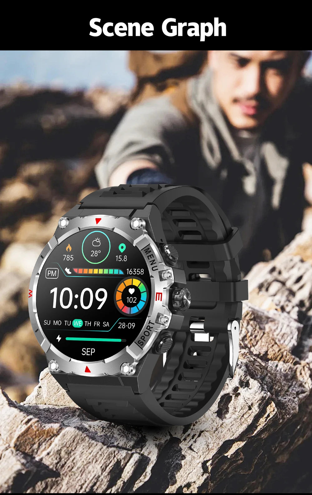 Colmi v76 smartwatch gps | ultra amoled i rozmowy bluetooth