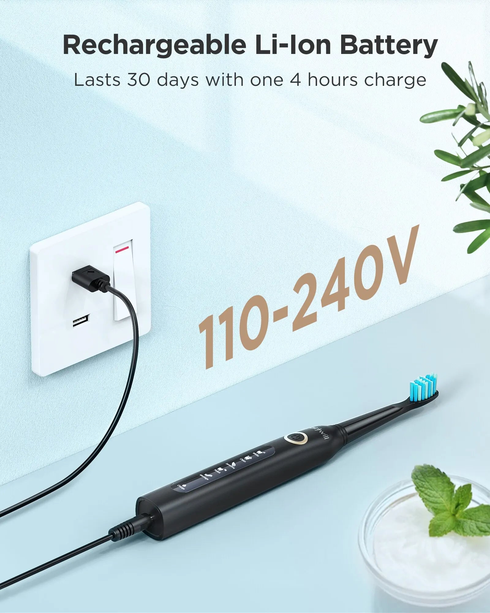 Szczoteczka soniczna elektryczna fairywill fw-507 usb ładowana