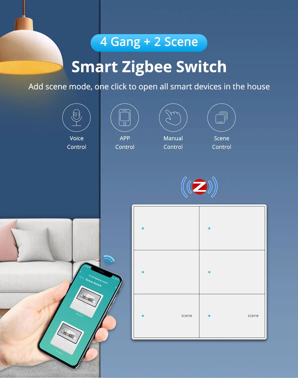 Zemismart inteligentny kontroler scen ścienny | centrala automatyki domowej