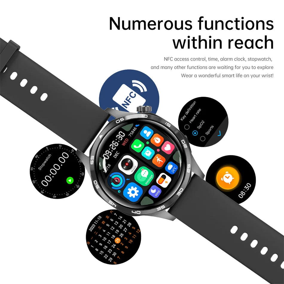 Zegarek smart watch 5 pro | gps, nfc, amoled, rozmowy bluetooth