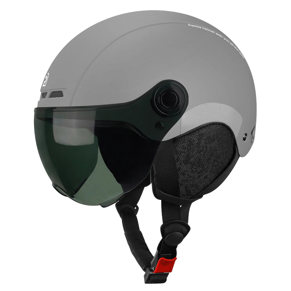 Kask rowerowy pemila z goglami, ochroną uszu i odblaskami - dla dorosłych mtb szosa e-bike