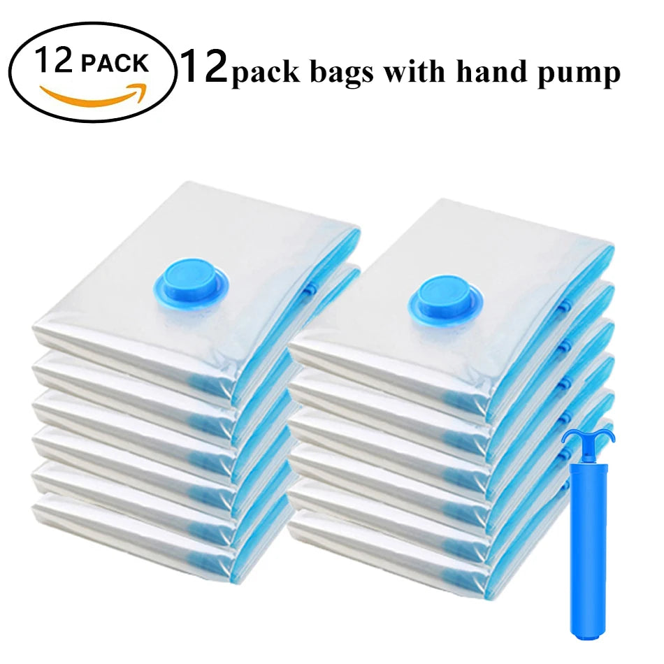 Vabena Vacuum Storage Bags for Clothes & Bedding - Space Saving Organizer
