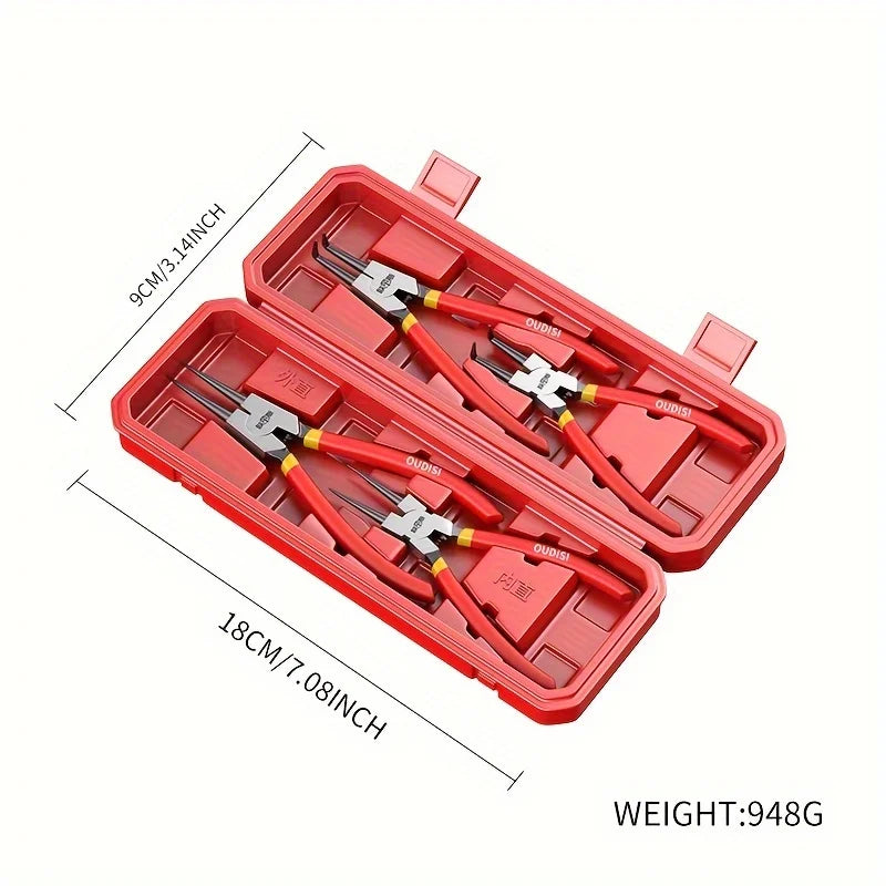 Oudisi Multi-function Retaining Ring Pliers Set - Universal Circlip Tool