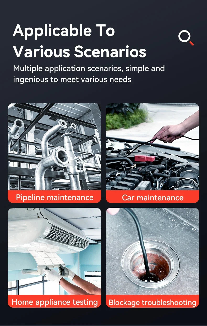 Kamera endoskopowa boreskopowa 360° z regulacją i oświetleniem dla android/ios