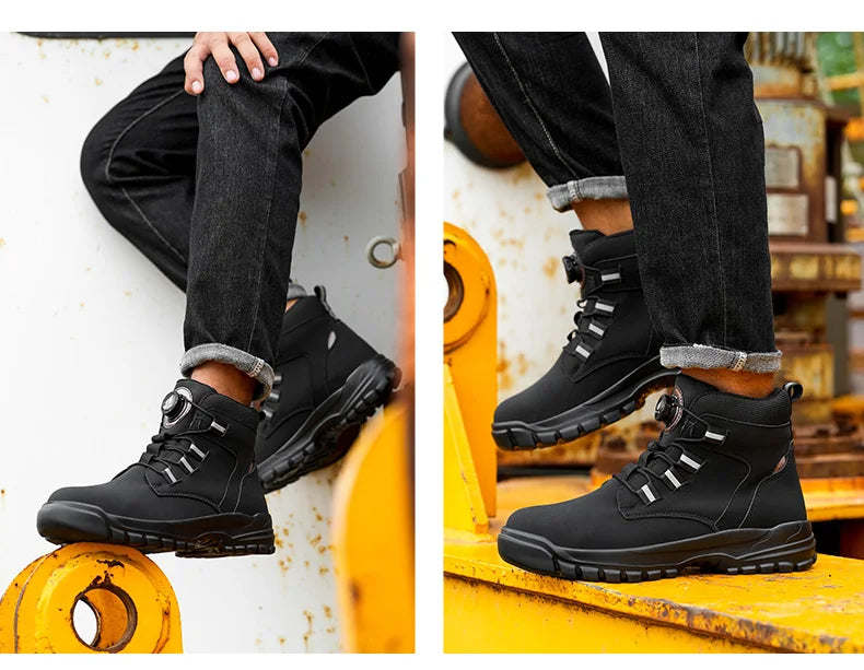 Waterproof Steel Toe Industrial Work Boots - Ultimate Protection