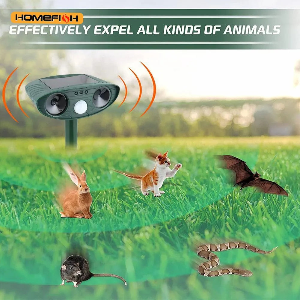 Solar Ultrasonic Animal Repeller | Garden & Yard Pest Control