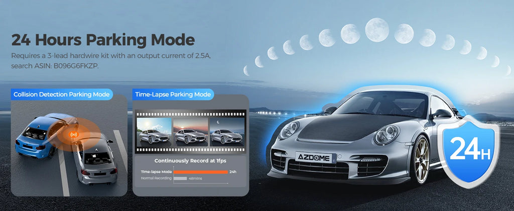 AZDOME M550 Pro 4K Dash Cam with GPS, WiFi & Night Vision