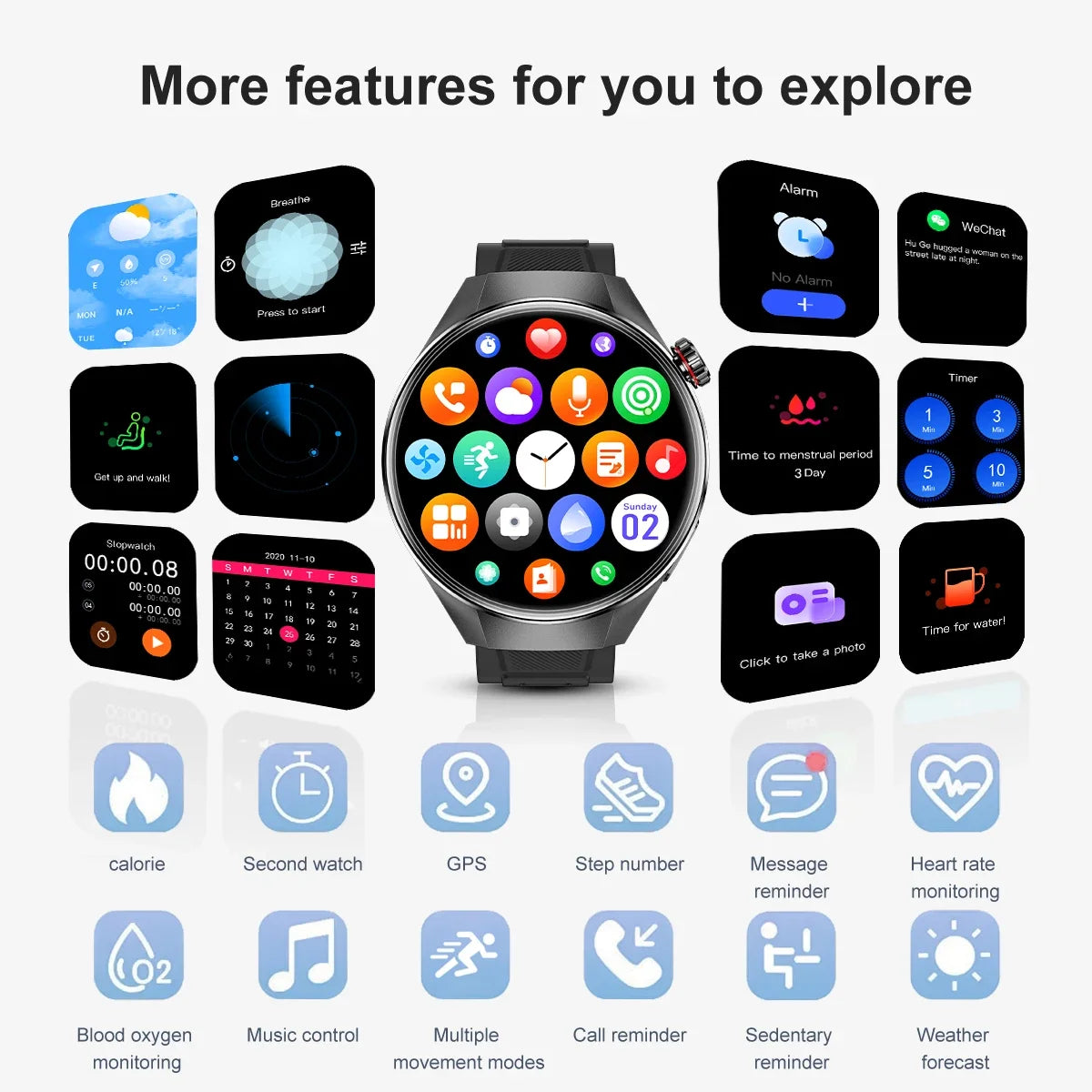 Smartwatch g5 plus | 1.75" hd amoled, gps i monitor aktywności