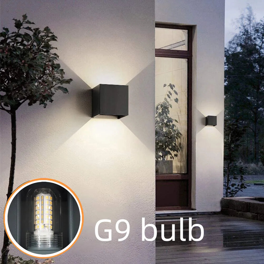Kicaao nowoczesna architektoniczna wodoodporna lampa ścienna led | oświetlenie zewnętrzne