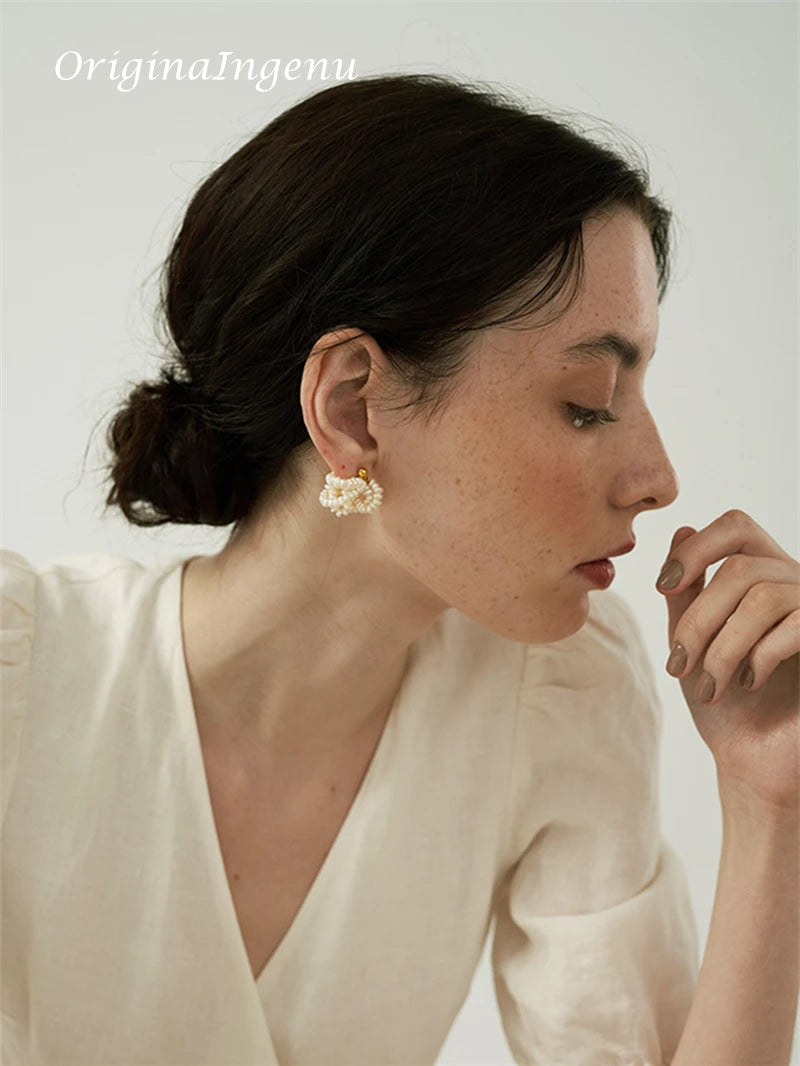 Elegant Freshwater Seed Pearl Earrings - 14K Gold Filled Jewelry